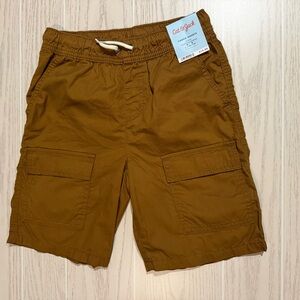 Cat‎ & Jack Boys Cargo Shorts Brown Elastic Waist Size Large 10/12 NEW